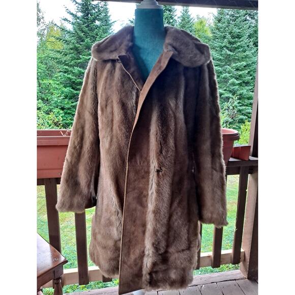 Lillie ann Jackets & Blazers - Vtg 70s Lilli Ann San Francisco Faux Fur Coat Tan Suede Trim Mod England
